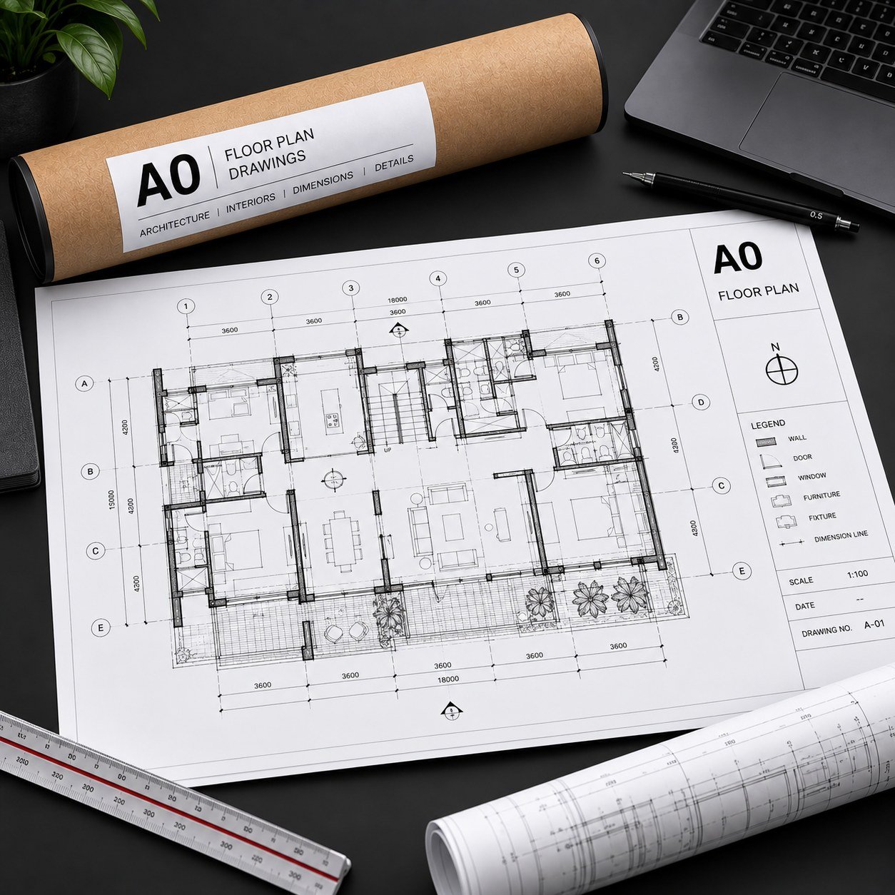 A0 Line Drawing Printing (CAD)